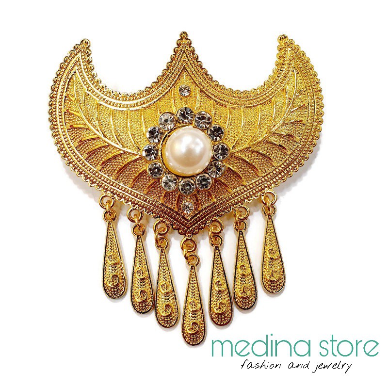 Bros Kebaya Susun Medina Store/Bros Kutubaru Murah/Bros Etnik Jawa Aceh Sumatra Kalimantan Bali-A - Gold