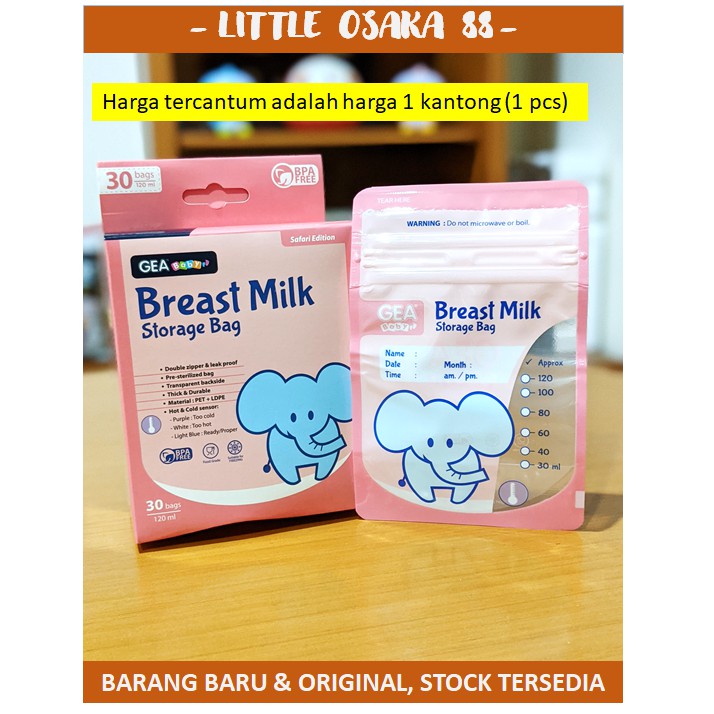 Kantong ASI Breast Milk Storage Bag Gea Baby 120 ml per piece pcs