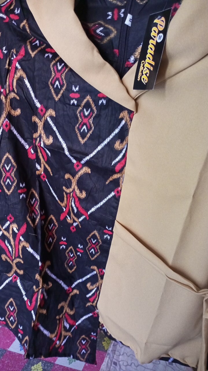 Kenongo Batik Atasan - Batik Wanita Risna Hrb026 Blus Batik Exsclusive Solo M L Xl Xxl Bb 021