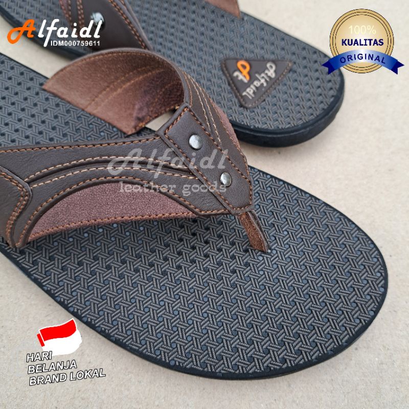 Sandal Pria Casual Sandal Distro Sendal Jepit Cowok Terbaru Original Sandal Pria Import Alfaidl