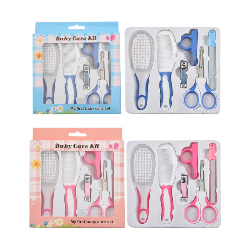 Gro 6pcs / Set Gunting Kuku + Sisir + Sikat + Gunting Kuku Untuk Perawatan Bayi / Anak