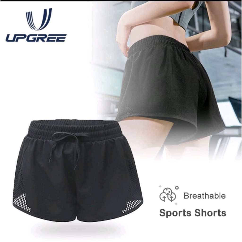 Baru Celana Pendek Olahraga Hitam Fitnes/Lari/Yoga Thrift