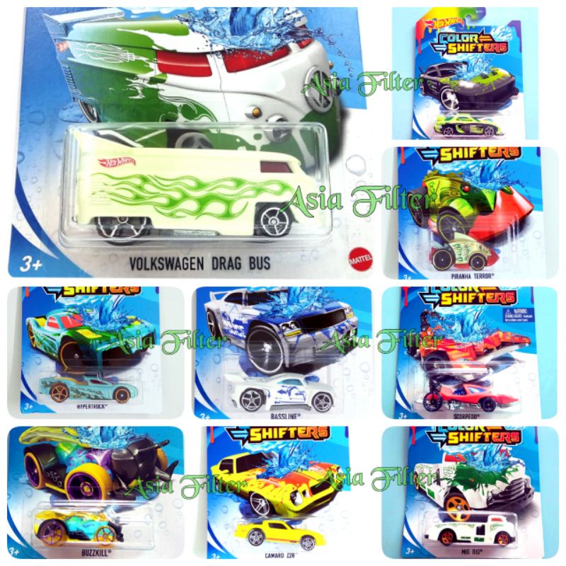 HOT WHEELS COLOR SHIFTERS COLOR SHIFTER COLOUR SHIFTERS mobil berubah warna Jaded Barbaric Bassline 