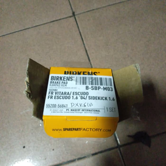 kampas rem depan suzuki sidekick 1.600 cc / kampas rem depan sidekick