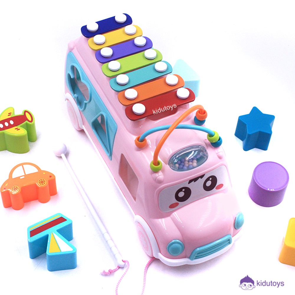 Mainan Anak Alat Musik Tradisional Kulintang Bus Shape Kidu Toys