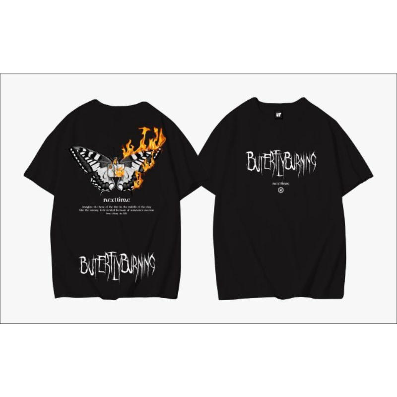 (COD) T-shirt HITAM NEXTIME/SEVENKEY