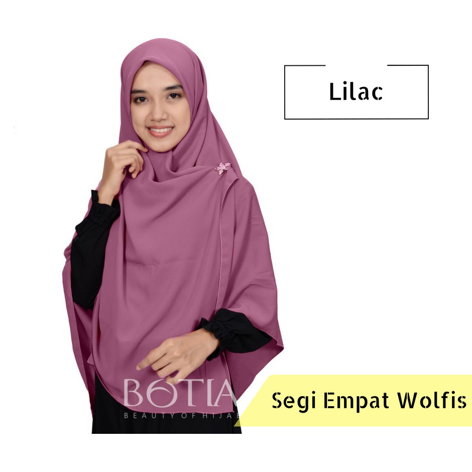 NO PO Segi Empat Wolfis Syari Jumbo Jilbab Wolpeace Grade A