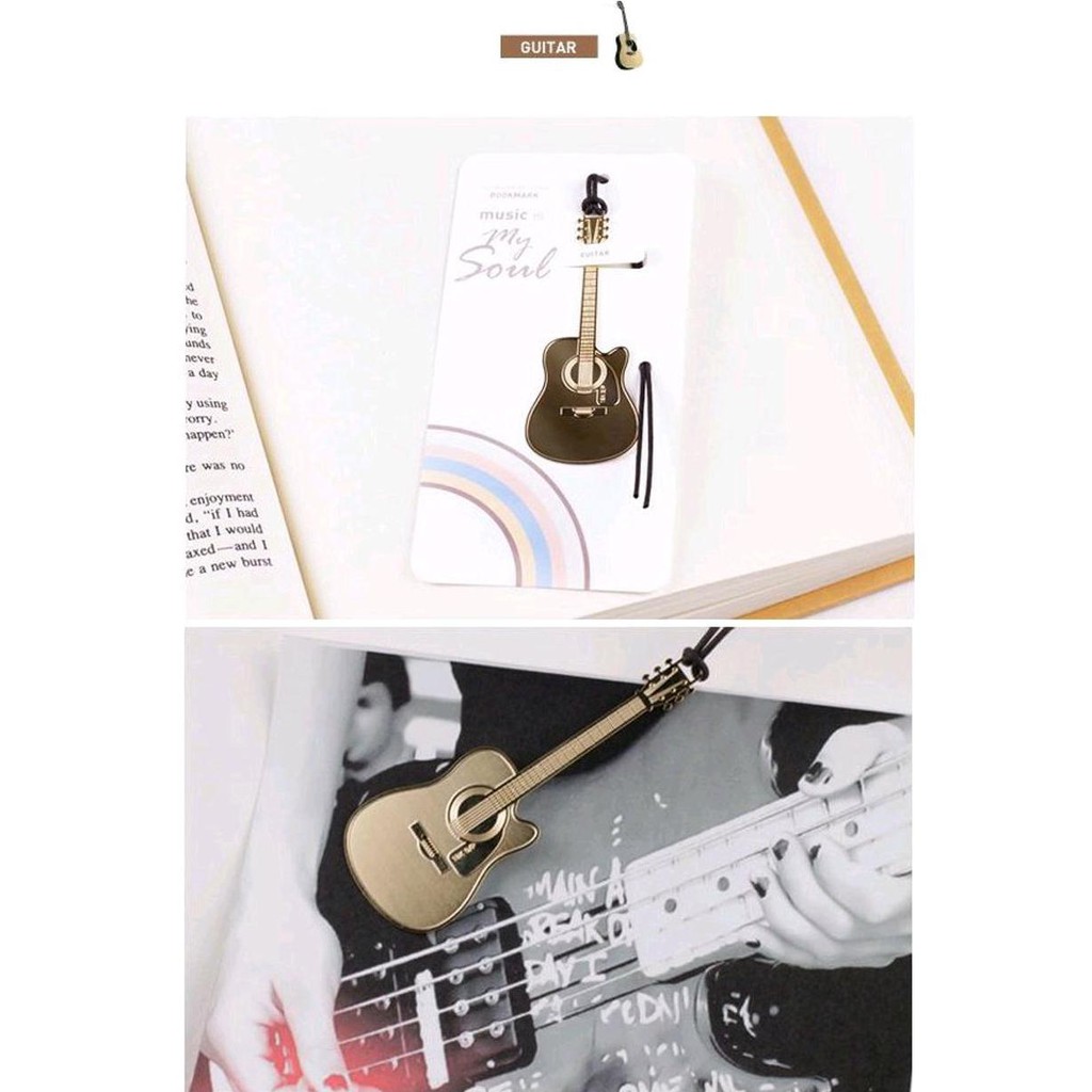 

Pembatas Buku Bookmark Motif Unik Alat Music