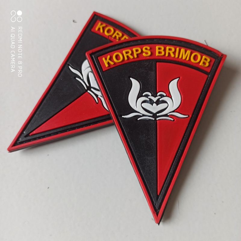 PATCH RUBBER LOGO KORPS BRIMOB TEMPELAN KARET EMBLEM