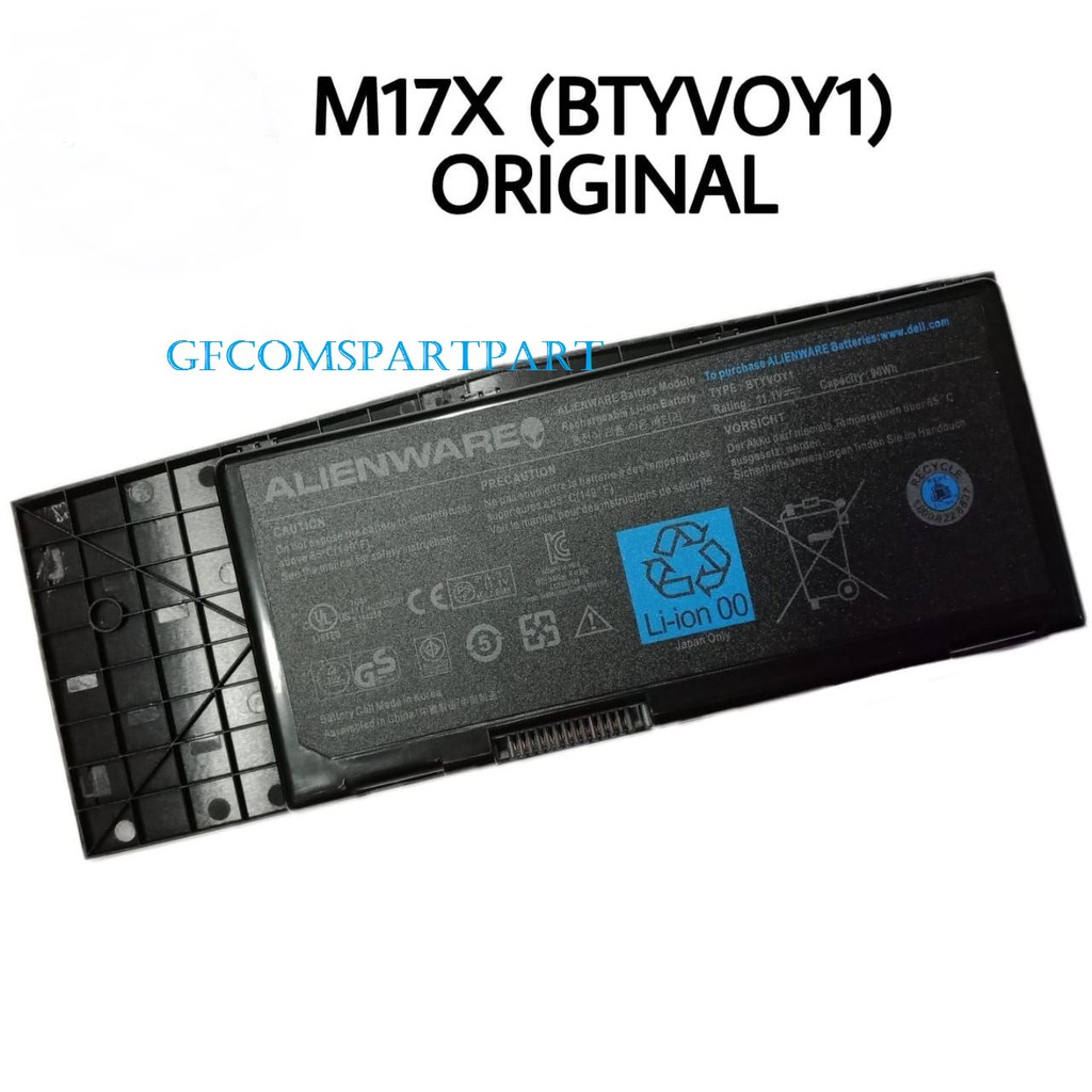 Baterai Battery Dell Alienware M17x R3 M17x-R4 BTYVOY1 5WP5W 7XC9N TYVOY1