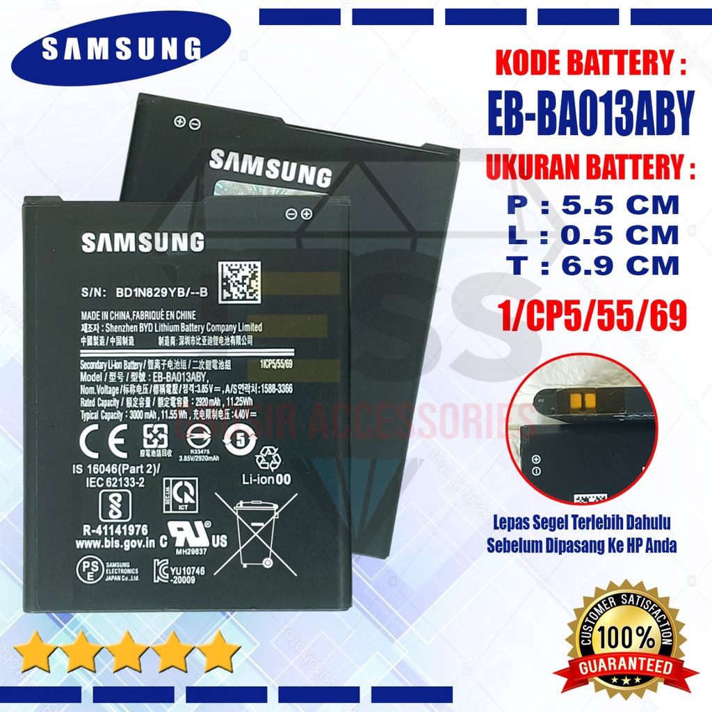 Baterai Battery Original SAMSUNG Galaxy A01 Core &amp; A01Core &amp; A013F &amp; A013G &amp; SM-A013F &amp; SM-A013G &amp; M01 CORE &amp; SM-M013F &amp; M01CORE &amp; SM-M013G &amp; M013F &amp; M013G Kode Batre EB-BA013ABY