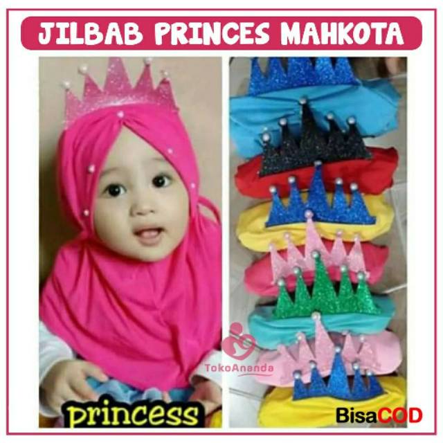 JILBAB ANAK BAYI / JILBAB ANAK BAYI PRINCES MAHKOTA / JILBAB ANAK / KERUDUNG BAYI / JILBAB BAYI