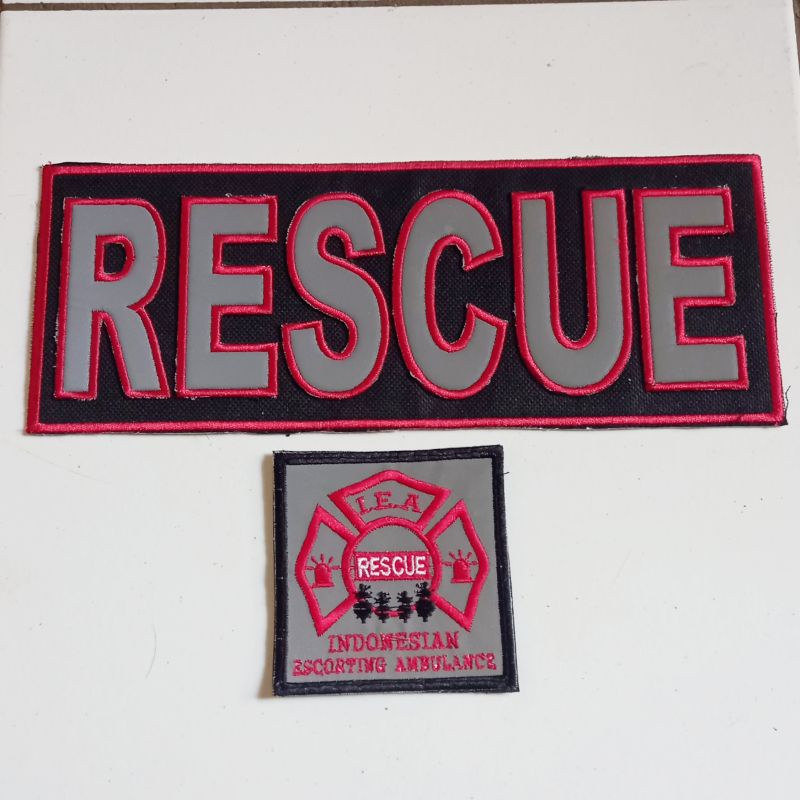 BORDIR LOGO RESCUE MURAH BERKUALITAS