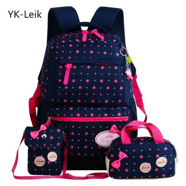 Tas Anak Sekolah ,Backpack pulkadot tabur tas ransel sekolah wanita bisa bayar di tempat