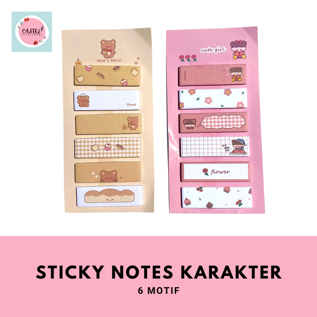 

Stiky Notes Lucu Sticky Note Karakter 6 Motif