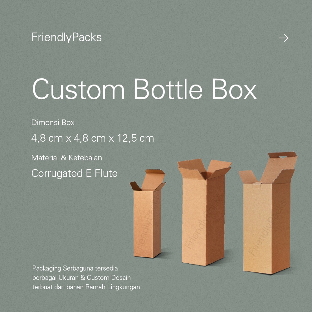 Custom Bottle Box 5 Packaging Corrugated / Kotak Botol / Dus Tumbler