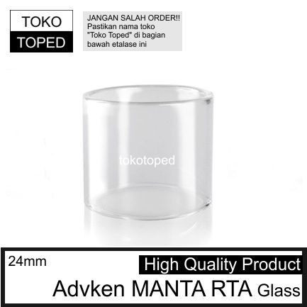 MANTA RTAx Replacement Glass | 3.5ml 24 mm kaca pengganti lurus