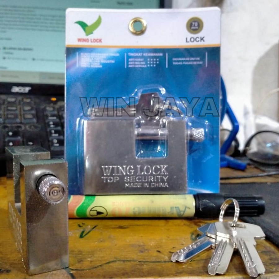 GEMBOK PAGAR WING LOCK 70 MM GEMBOK PANSER KOTAK ANTI MALING