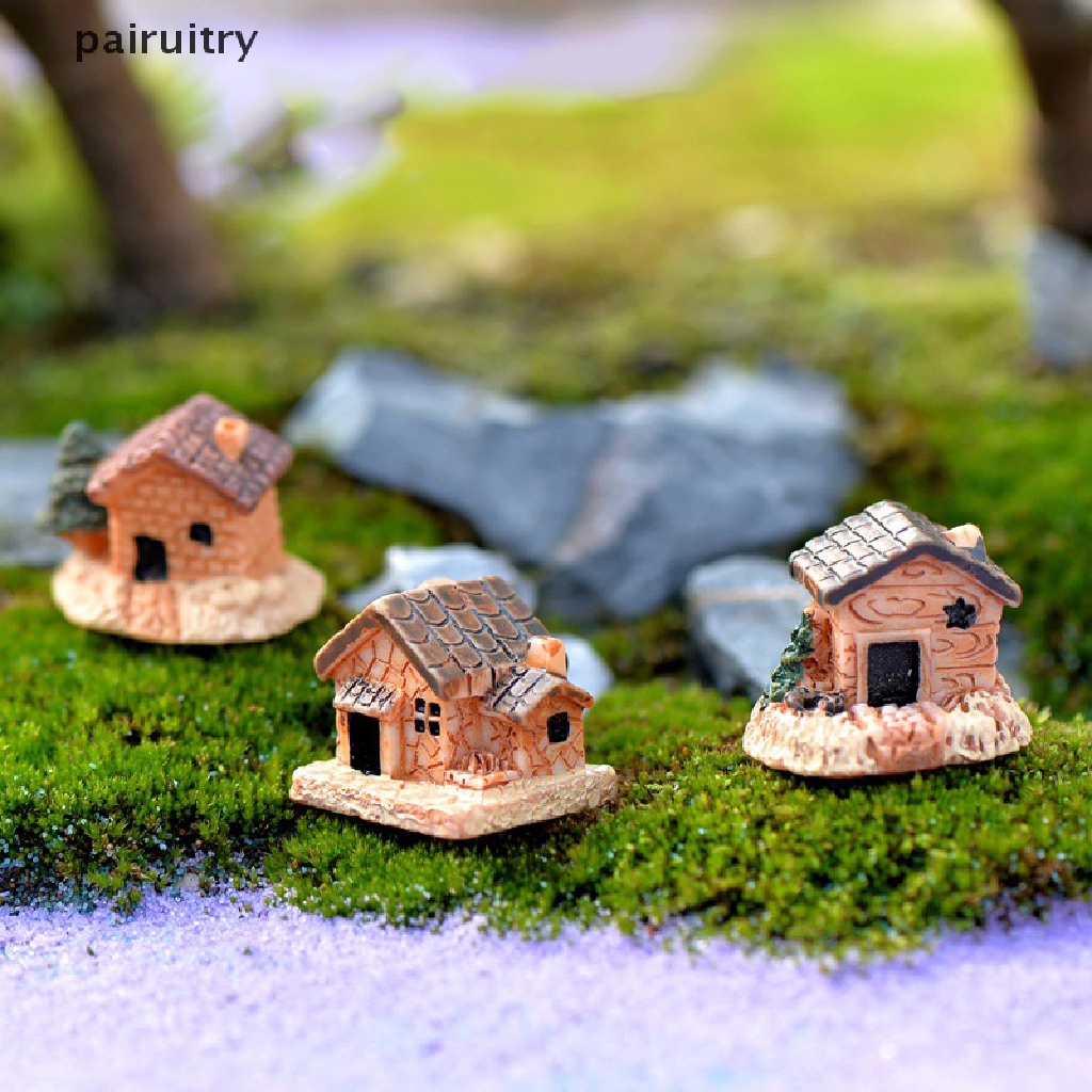 Prt 1pc Miniatur Rumah Bahan Resin Untuk Dekorasi Tamanoutdoor PRT