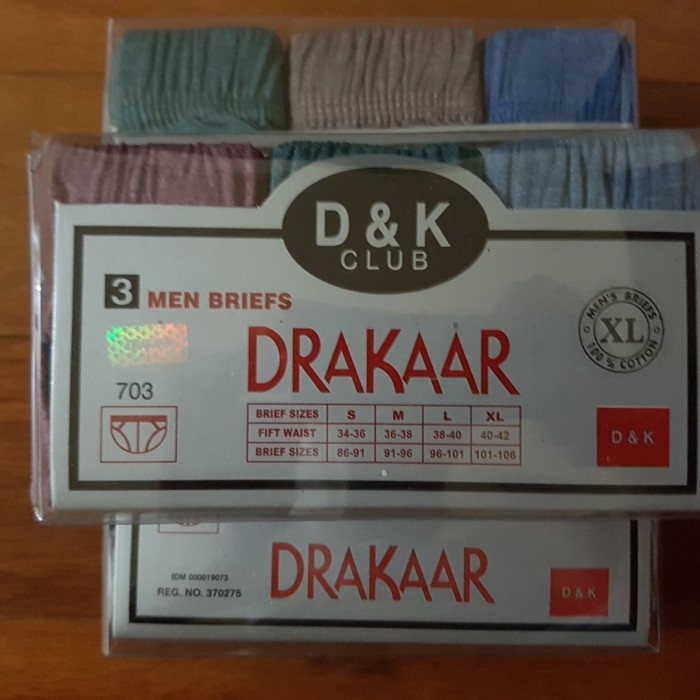 Celana Dalam Pria Drakkar (isi 3pcs) 703 Size S M L XL