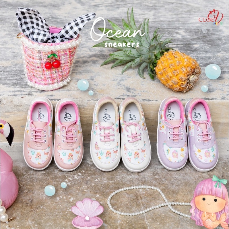 CLOEVKIDS - Ocean Sepatu Sneakers Anak Perempuan - Mermaid Series