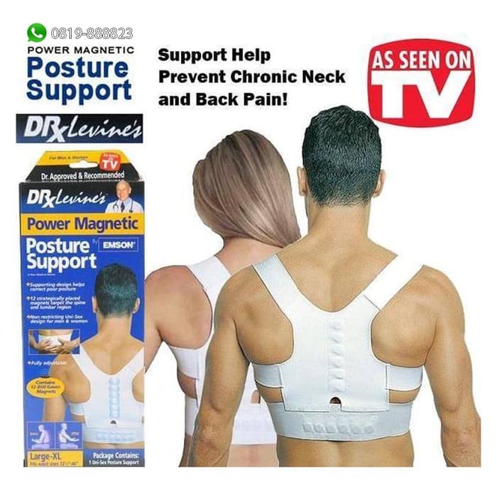 Dr. Levine Power Magnetic Posture Corrector Support For UniSex - Alat Pelurus Tulang Badan