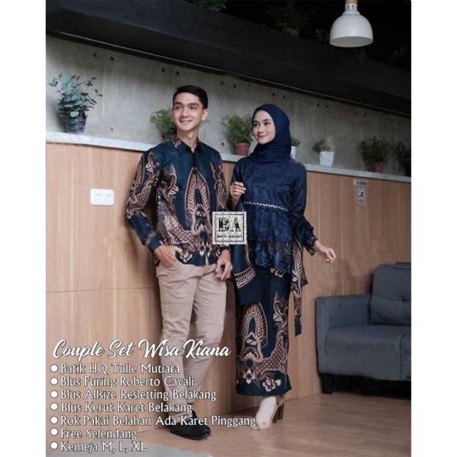 Kebaya Batik Couple Asyifa (blue)
