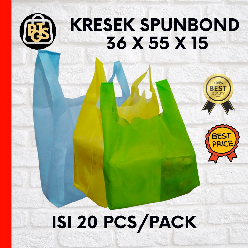 

Spunbond kresek 36x55x15 (Kodi/20 pcs) tas spunbond kresek tas kain spunbond kresek kain