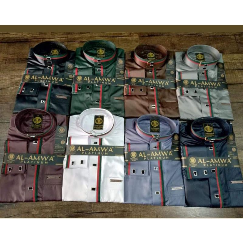 Jubah Al Amwa Lengan Panjang Platinum - Gamis Pria Dewasa Lengan Panjang Al Amwa Platinum - Jubah Gu