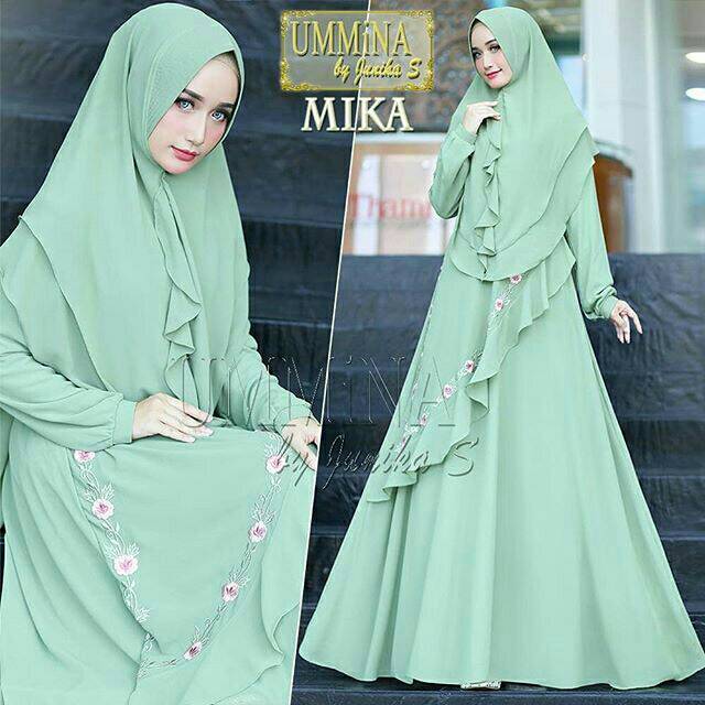Mika syari bordir bisa sampai ld110 by Ummina