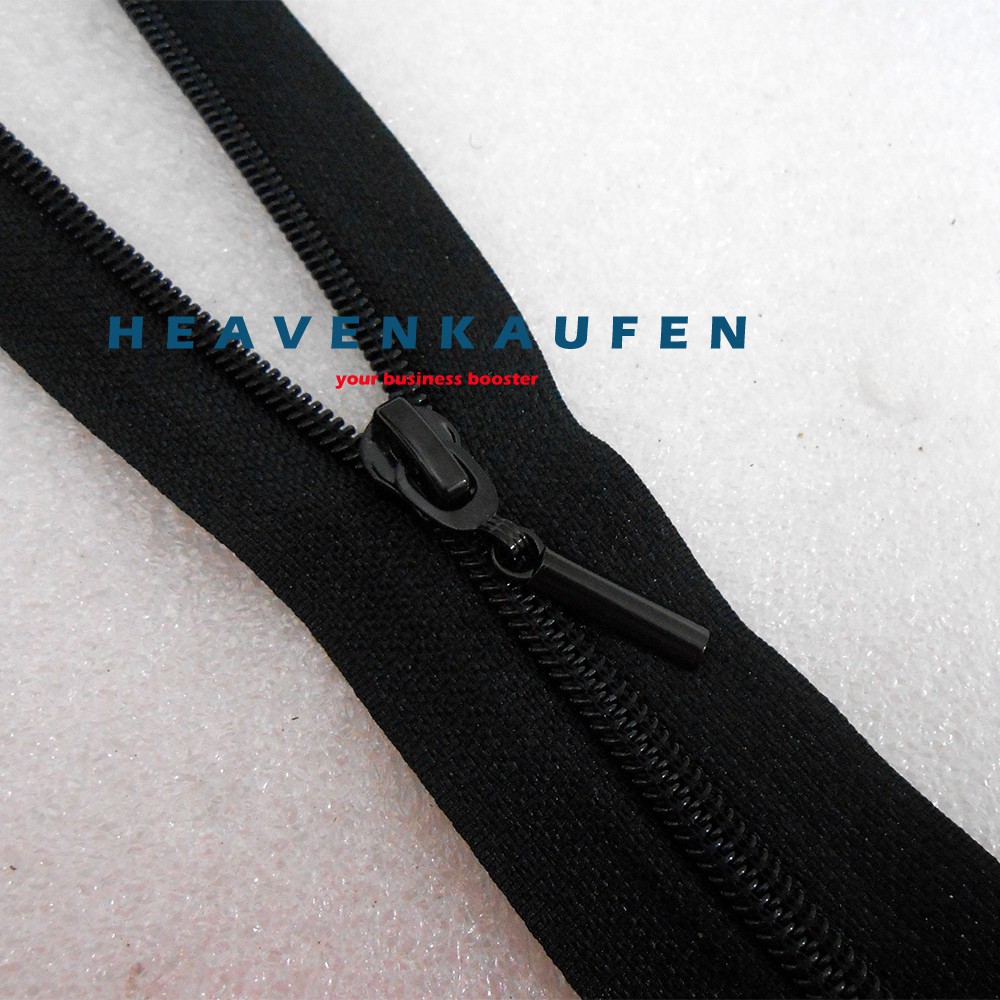 Resleting Zipper Jaket Buka Lepas 65 cm / 26 inch Hitam Coil B&amp;B Murah