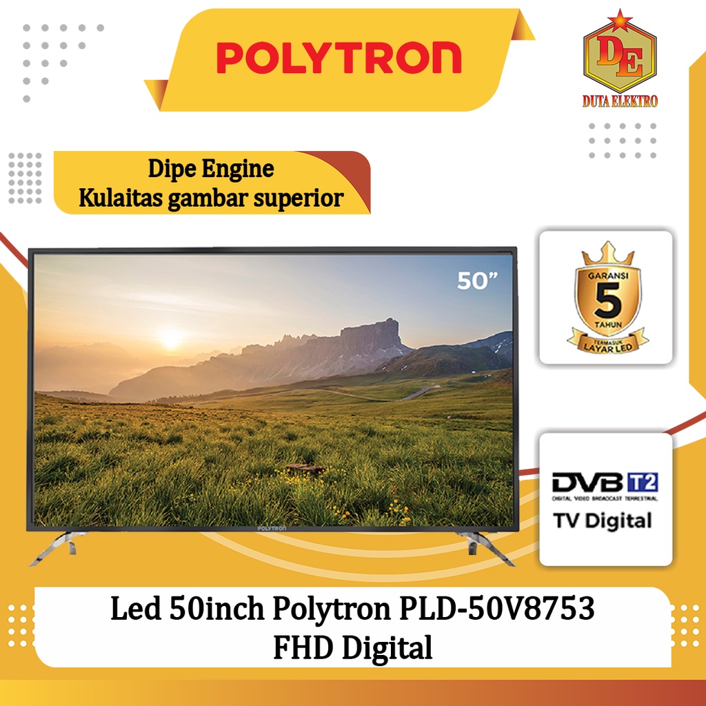 Led 50inch Polytron PLD 50 V 8753 FHD Digital TV