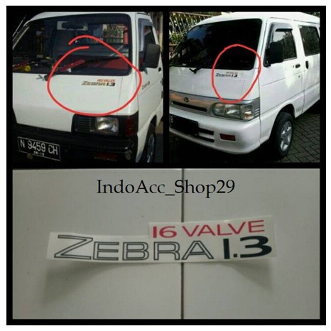Striping Sticker Stiker Tulisan 16 VALVE ZEBRA 1.3 Bodytech sleding kupu Astrea Karoseri Pu 1 Biji