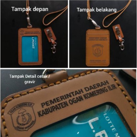 

Name Tag Kulit Custom, Id Card Holder, Id Holder, Tempat Id Card