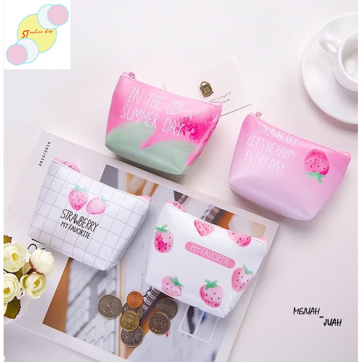 dompet/dompet wanita/dompet koin/Strawberry  Coin Wallet