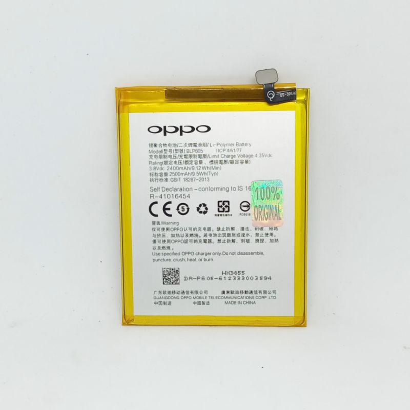Original Baterai Oppo F1/Neo7/A33/A35/BLP605 Battery baterai Hp