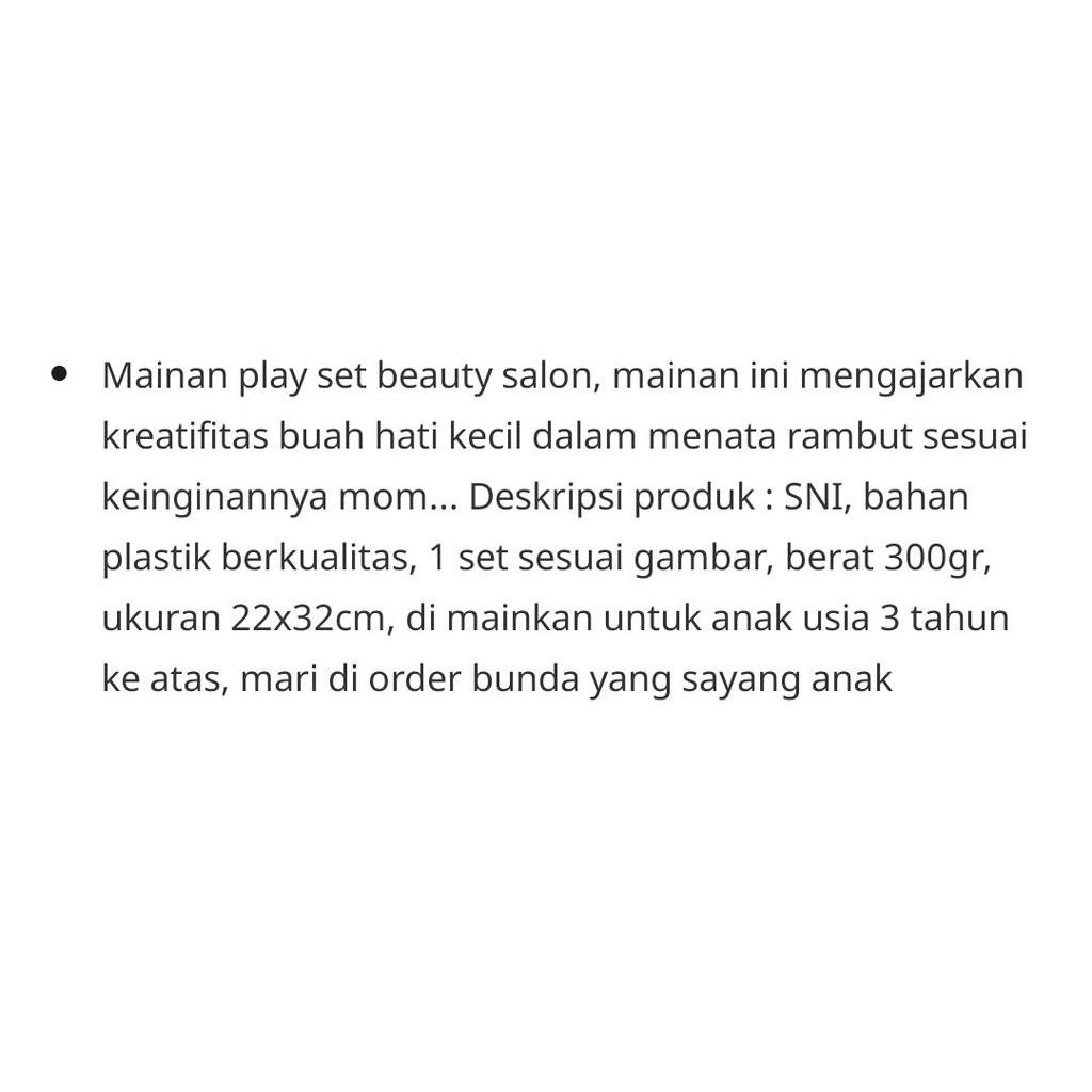 Mainan anak perempuan hair dryer mainan salon salonan lengkap-5