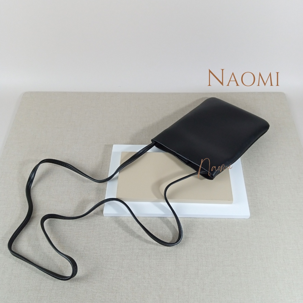 NAOMI - Ivanna Sling Bag - Tas HP - Tas Import Kulit Sintetis - Long Strap Mini Bag - Tas Fashion Korea - Tas Ringan Lembut Simple - Naomi bag