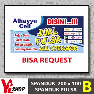 SPANDUK PULSA | KONTER PULSA | JUALAN PULSA | BANNER PULSA ...