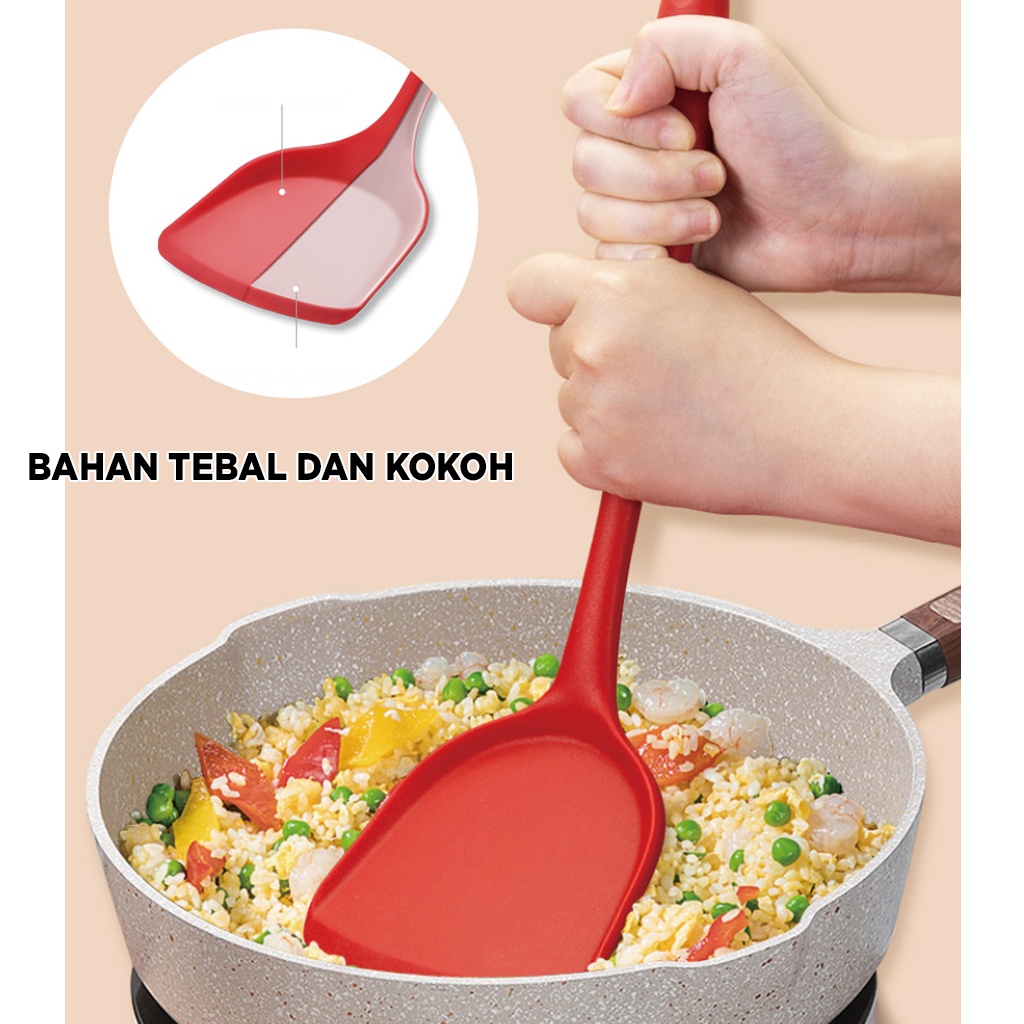 Spatula Masak || Sutil Scrap Kocokan Silicone/Silikon || FOODGRADE || GOOD QUALITY