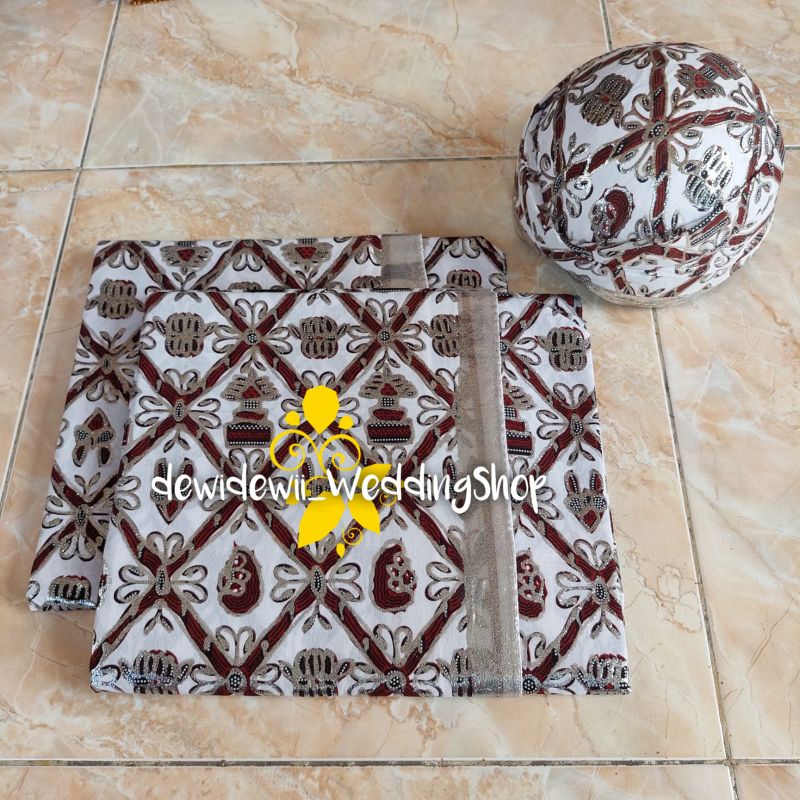 1set Jarik + Blangkon Pengantin, Motif Sido Mulyo