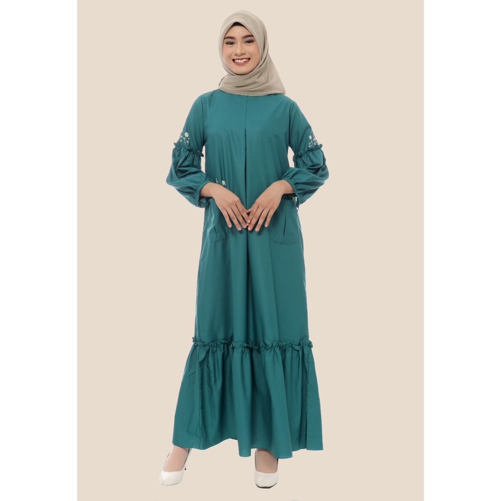 Gamis premium toyobo sulam kantong by adzhani