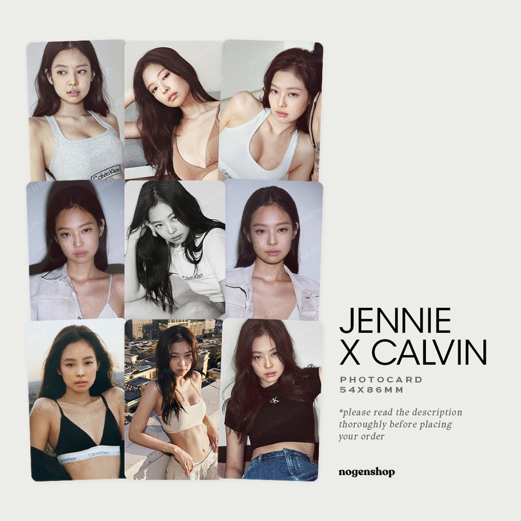 PHOTOCARD PC BLACKPINK JENNIE X CALVIN KLEIN 3 [FANMADE]