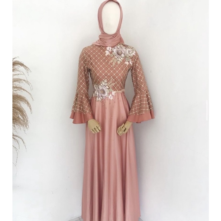 gamis muslimah/gamis brokat/gaun pesta