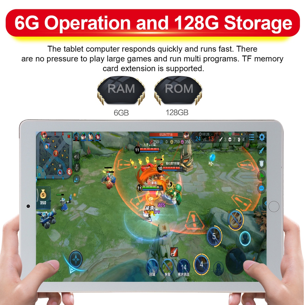 Tablet Baru Penjualan Asli 6 GB + 128 GB Tablet Android Tablet Kelas Online Wifi Tablet Dijual Kartu Ganda Dual Standby Jaringan 5G Sepuluh Core