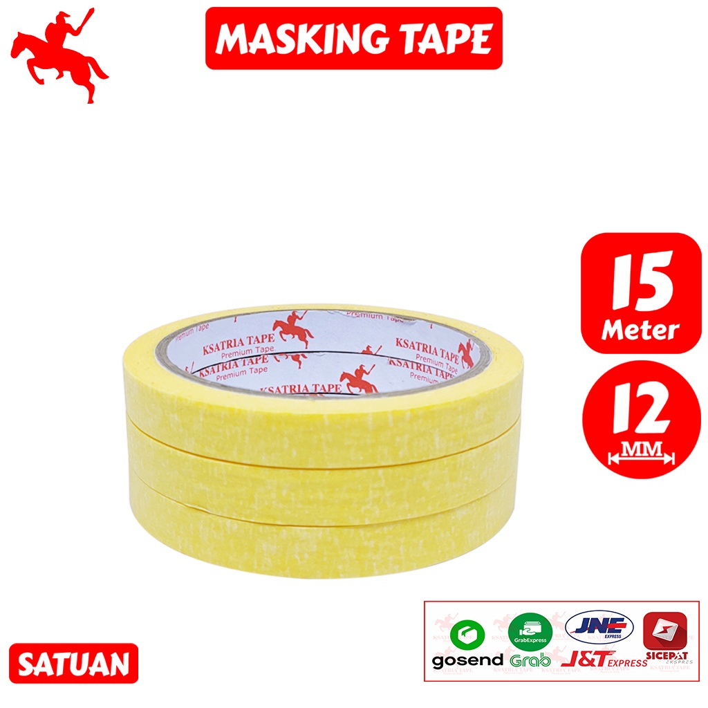 

Lakban Kertas All Size Ksatria Tape Masking Tape High Temperatur 555 All Size [TERMURAH]
