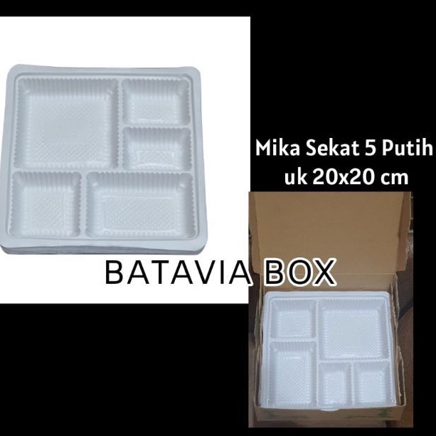 Mika sekat 5 PUTIH 10pcs uk 20x20