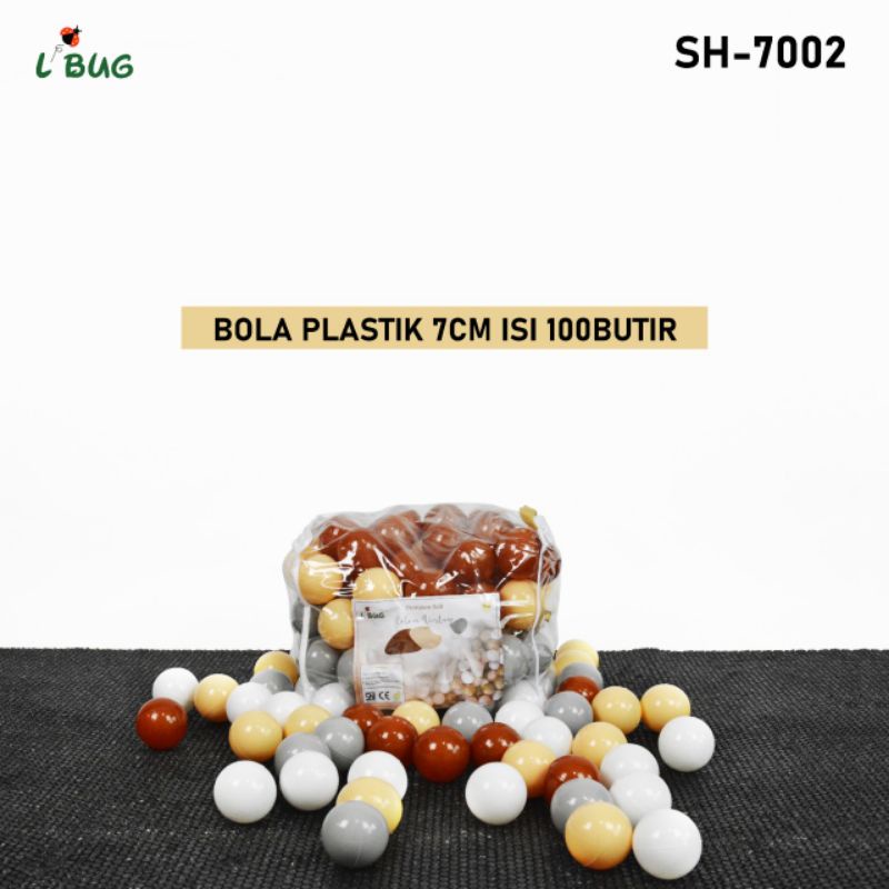 L'bug bola plastik plastic ball New Colour isi 100 butir SH-7002 / mainan mandi bola