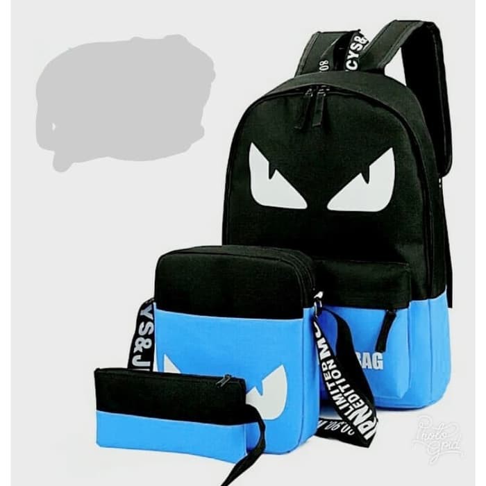 V87B7 Ransel Anak Perempuan Little Cat   Tas Sekolah Anak Sd Laki 3 In 1 Cowok - Fendi Series