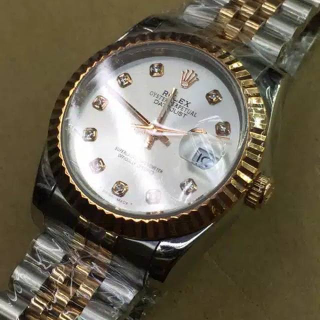 Jam tangan rolex pria datejus rose gold otomatis